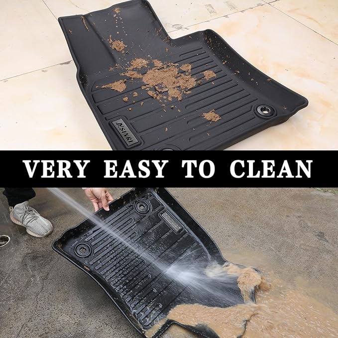 Floor Mats & Large Trunk Mat for 2015 2016 2017 2018 2019 Ford Explorer, TPE All Weather Protection Car Floor Liners with Cargo Liners & Backrest Mat Accessories