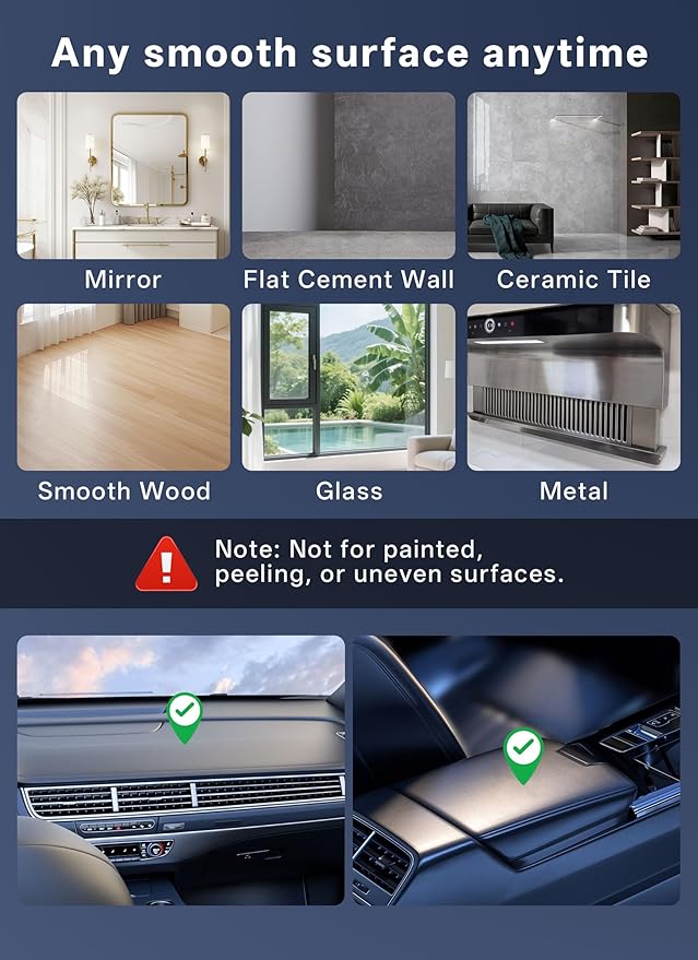 360° Adjustable Magnetic Phone Holder for Car Zinc Alloy Foldable Vacuum Suction Cup Phone Mount for Magsafe Home Travel,98 LBS Ultra Accessories for iPhone 17 16 15 14 13 12 Android