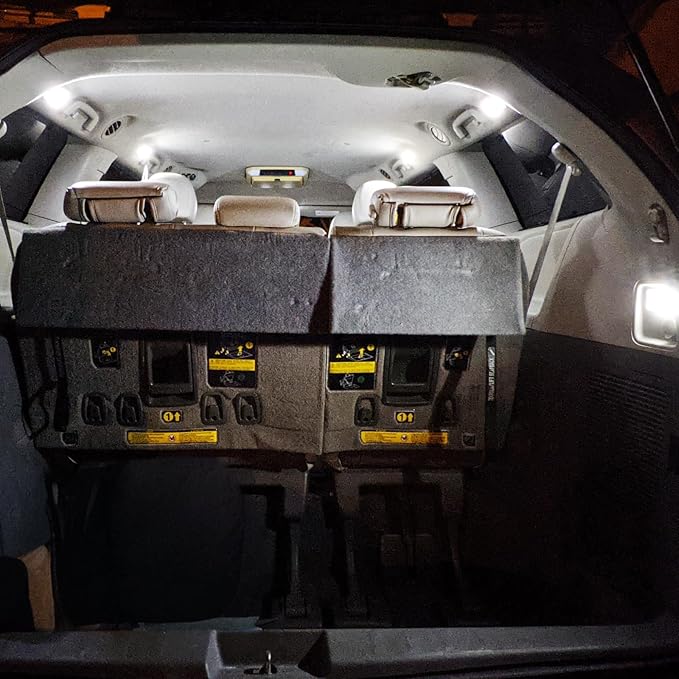 EASY EAGLE 7 Psc Super Bright 6000K White LED Interior Light: Bulbs Kit Package for 2007-2012 Toyota Yaris Lighting Package Kit Includes Light Accessories + Install Tool