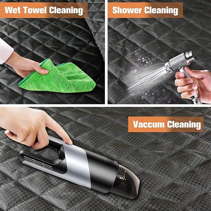 PETICON Waterproof Front Seat Car Cover, Full Protection Dog Car Seat Cover with Side Flaps, Nonslip Scratchproof Front Seat Cover Fits for Cars, Trucks, SUVs, Jeep