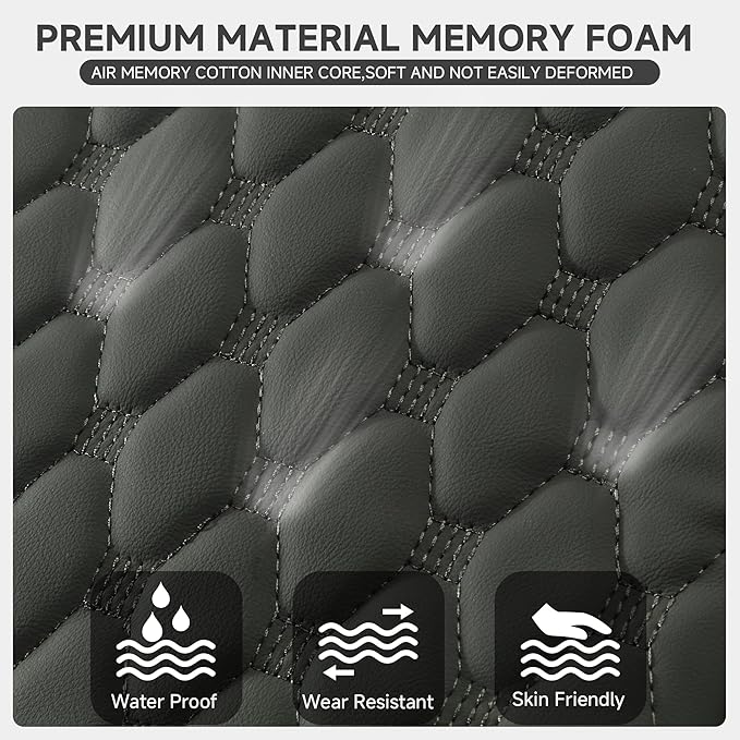 Universal Center Console Cover, with Leather Side Pockets for Car, Middle Console Cover Lid for Truck | Auto | SUV, Interior Accessories Prevent Scratching (Light Yellow, S)