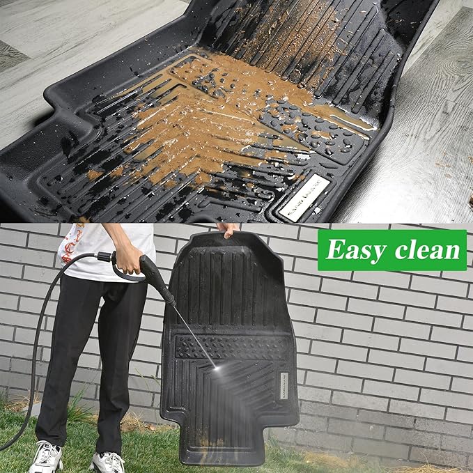 Floor Mats & Trunk Mat for 2021-2024 2025 Ford Bronco 4 Door Cargo Mat Cargo Liner All Weather Seat Cover Protector for Bronco Accessories (Non Sport or 2 Door Model)