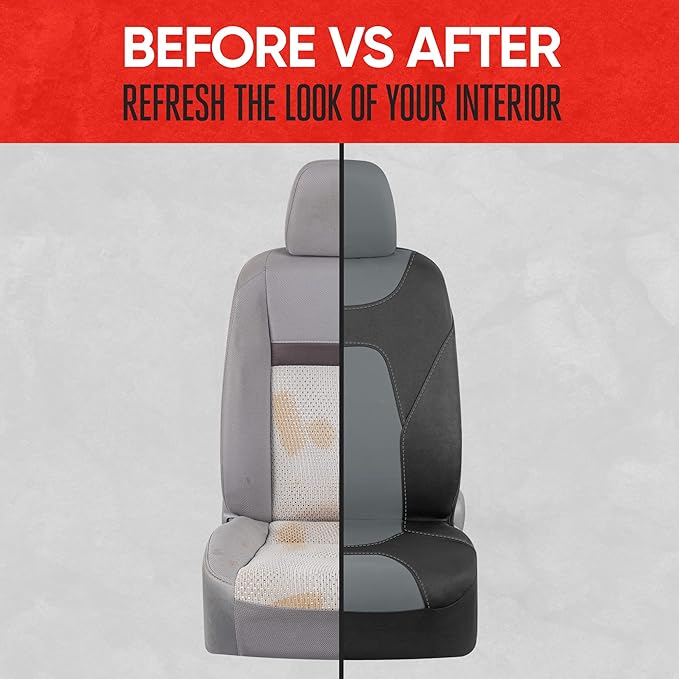 Motor Trend AquaShield Waterproof Front Seat Covers, Gray Seat Covers for Cars – Neoprene Front Car Seats Cover, SUV Seat Covers Protector - Car Interior Cover for Auto, Trucks, & Dog Owners