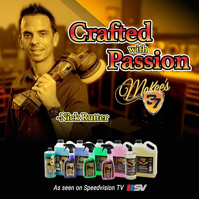 McKee's 37 - Road Kill Bug Remover Combo | Powerful Bug Remover for Cars Exterior with Safe & Effective Microfiber Scrubber (22 oz + Scrubber)