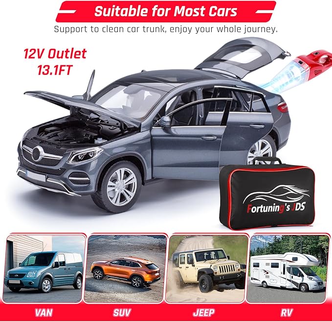 55PCS Car Detailing Kit Interior Cleaner with High Power Handheld Vacuum, Car Detailing Brush Set, Car Cleaning Kit, Drill Brush Set, Car Cleaning Tools Brushes for Interior, Exterior, Wheels