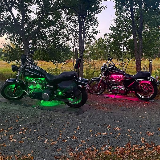 YM E-Bright Led Strip Lights for Car Motorcycle Trucks Van Golf Cart Cuttable Marine Boat Navigation Night Fishing Lighting Interior Exterior Waterproof IP68 24inch 60CM 72SMD 12v,Green(Pack of 4)