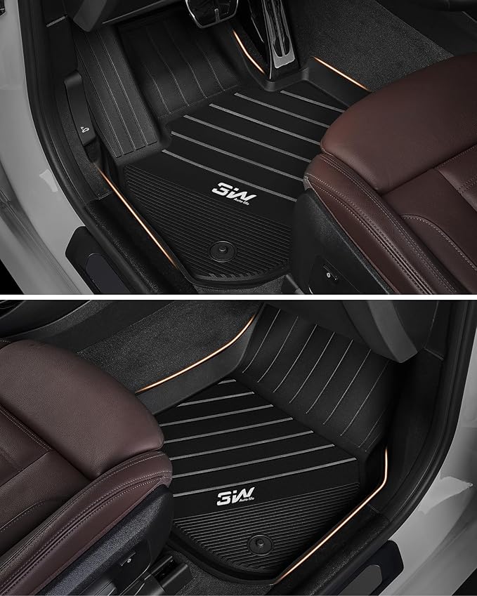 3W Floor Mats Fit for Nissan Kicks 2025 2026 (Not Fit Play Version) Accessories TPE All Weather Floor Liner, 1st and 2nd Row Car Mats Tunk Mats Full (NOT for Play Version)