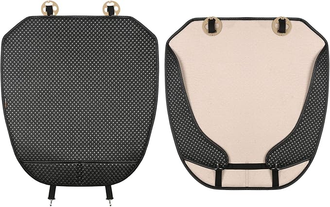 Auto Newer Breathable Universal Four Seasons Car Seat Covers, Luxury Car Seat Cushion,Protectors for Front Seat Bottoms,Compatible with 95% Vehicles(Black,1PCS)