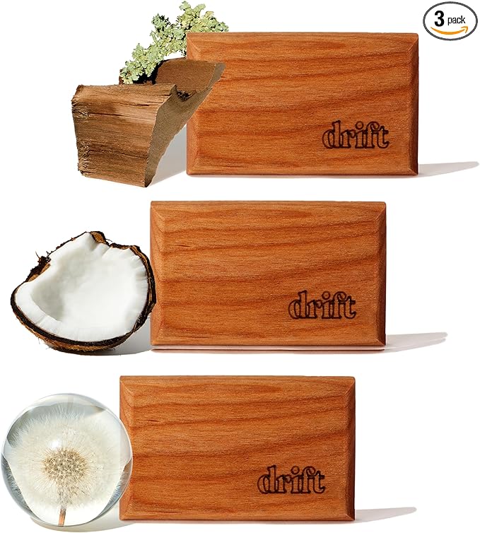 Drift Car Air Freshener Starter Kit - Wooden Deodorizer - Vehicle Odor Remover - Auto Scent Diffuser - Long-Lasting Car Freshening - Variety 3 Pack