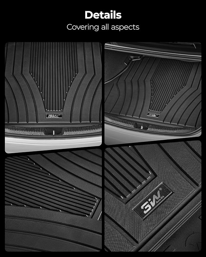 3W Trunk Mat Fit for Benz GLC SUV 2026 2025 2024 2023 GLC300/GLC300e/GLC43 AMG/GLC63 AMG S E (Not Fit PHEV (350e)), All Weather TPE Cargo Mat Custom Fit Benz GLC, Heavy Duty Cargo Liner