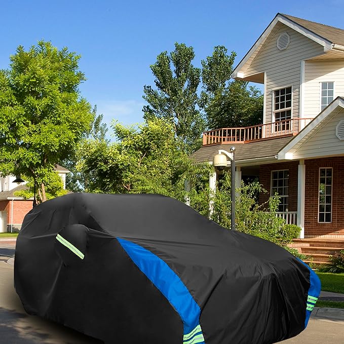 Avecrew SUV Car Cover Waterproof All Weather for Automobiles, Outdoor Heavy Duty Full Exterior SUV Covers (Length: 182"-191")