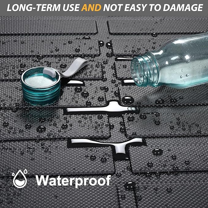 AIPOIL® Floor Mats for 2022-2025 Hyundai Santa Cruz Fits 1st & 2nd Row TPE All Weather Anti-Slip Floor Liners Full Set Custom Car Mats Accessories, Black