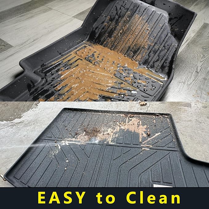 Floor Mats & Trunk Mat for 2018-2024 2025 Honda Odyssey 7 Seats TPE All Weather Protection 3 Rows Full Set Car Floor Liners with Cargo Liners for Honda Odyssey-Black