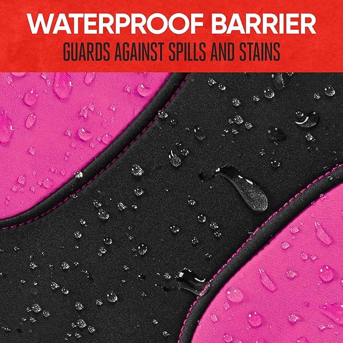 Motor Trend AquaShield Waterproof Front Seat Covers, Pink Seat Covers for Cars – Neoprene Front Car Seats Cover, SUV Seat Covers Protector - Car Interior Cover for Auto, Trucks, & Dog Owners