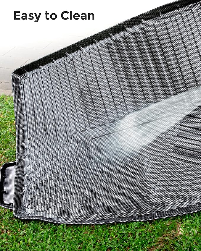 All Weather Carbon Fiber Style Trunk Mat for BMW X3 2018 2019 2020 2021 2022 2023 2024 | Not Fits 30e | Only for Vehicles Without Spare Tire | TPE Non-Slip Cargo Liner | Automotive Car Accessories