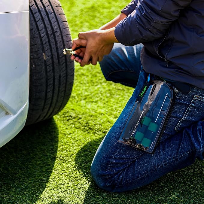 Permanent Tire Repair kit to Fix Flat Auto Cars, Motorcycle, Offroad, Tractor, Trailer, SUV, Pickup, ATV/UTV and Scooters, Easy, Quick, Permanently