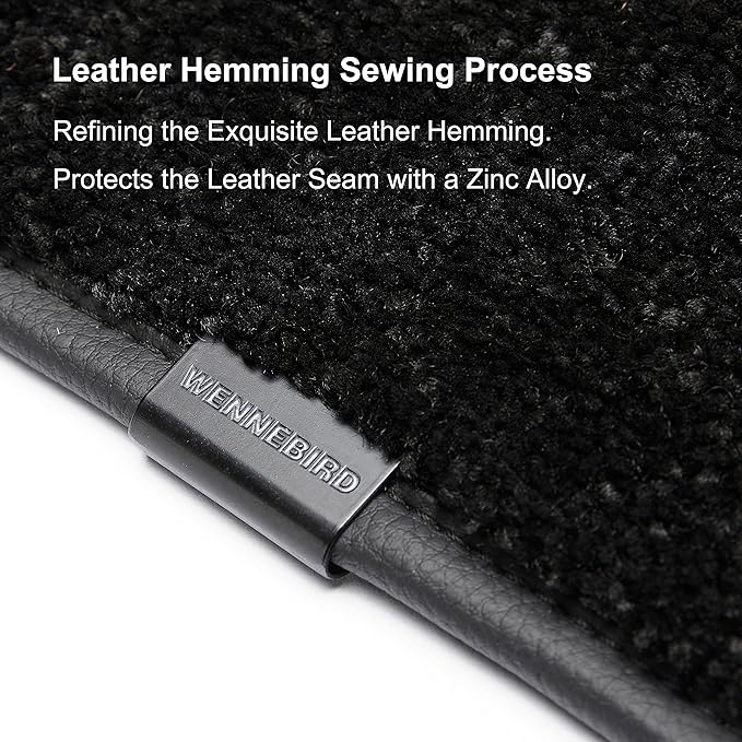 WENNEBIRD Superior Carpet Front Row Floor Mats for 2020-2025 Tesla Model Y, 0.6-Inch Ultra-Thick, Noise-Reducing, All-Weather Waterproof Anti-Slip – 2-Pc Set