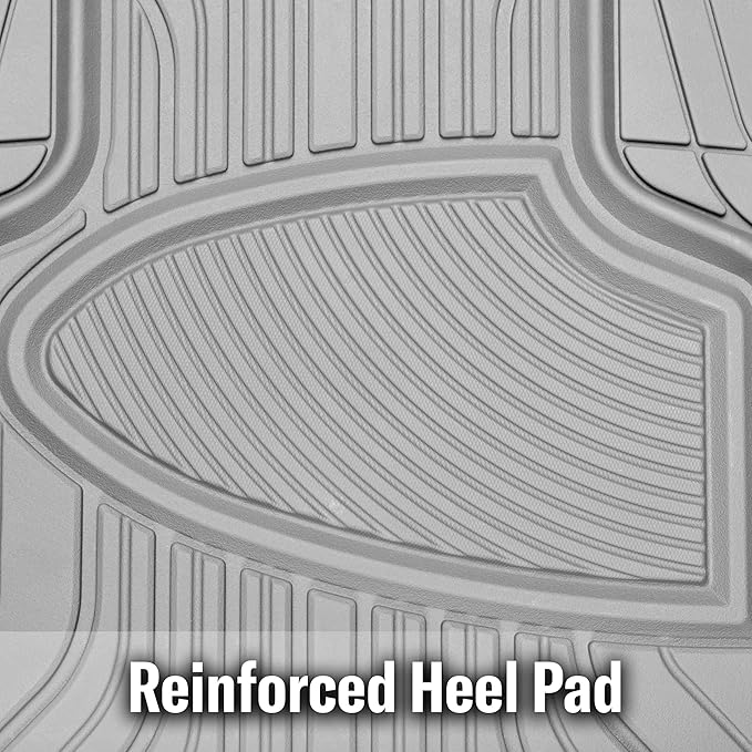 Armor All 4-Piece All-Season Floor Mats, Custom Fit Mats for Cars, Trucks, SUVs — Gray