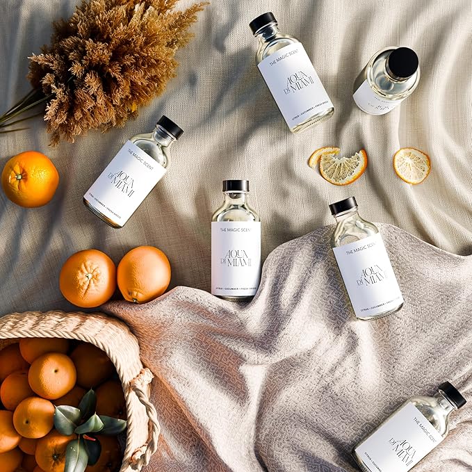 The Magic Scent Aqua di Miami Diffuser Oil - Hotel & Home Luxury Scents - Diffuser Oil Scents for Home Designed for Use in All Diffusers - 16.9 fl oz, 500 mL