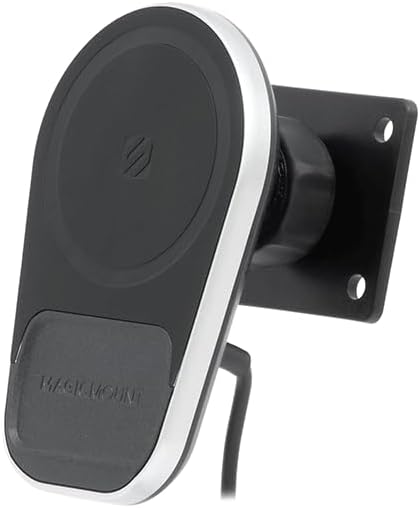 Scosche MPQ5AMPSPC Pro Charge5 15W MagSafe Car Mount Charger, Magnetic Wireless Charging Cell Phone Holder With AMPS Mounting Plate for Scosche/ProClip Vehicle Specific Mount Bases (Base not Included)