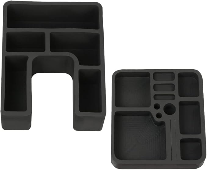 PIT66 Front Floor Center Console Compatible with Ford F150 F250 F350 Bronco 1978-1996 Floor Console Organizer Inserts 2PCS