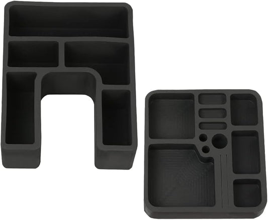 PIT66 Front Floor Center Console Compatible with Ford F150 F250 F350 Bronco 1978-1996 Floor Console Organizer Inserts 2PCS