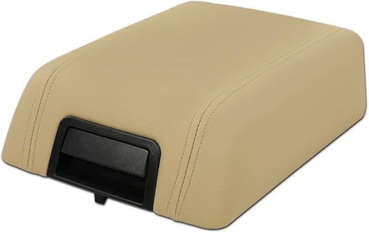 PIT66 Armrest Lid Cover Center Console Lid, Compatible with 2004-2008 Ford F150 5L3Z1506024AAD Console Armrest Top Lid Beige