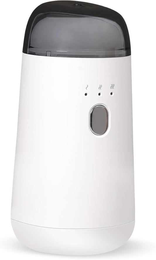 Waterless Diffuser for Essential Oil, Rechargeable Mini Aromatherapy Diffuser for Home & Car, Portable Cordless Design, Fits Car Cup Holder, 3 Mist Levels, 2-Hour Timer, Type-C Charging
