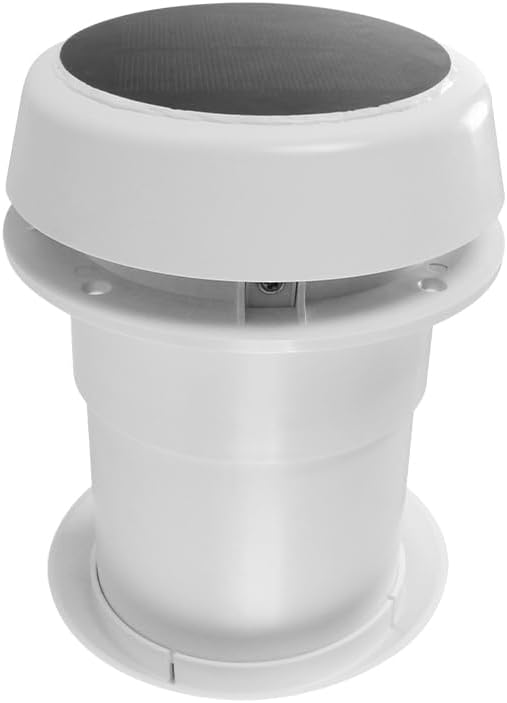 12V RV Exhaust Fan,3500R/min Roof Fan with Solar Charging ABS Caravan Ceiling Mushroom Head Vent for Homes Camper Trailer Travel Motorhome