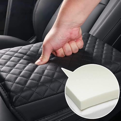 AOMSAZTO Center Console Cover Customized Armrest Cover Compatible with 2011-2019 Ford Explorer Soft Cozy Leather Arm Rest Covering for Car