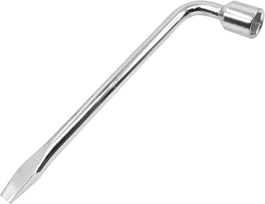 YXQ Car Spare Tire Lug Wrench for Jack 17mm/0.67" L Type Hexagon Slotted End Socket Repair Tool