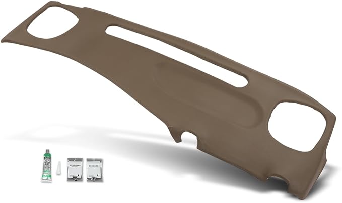 PIT66 Dash Bezel Cover Compatible with Chevy S10 Blazer GMC S15 Jimmy Pickup 1999 2000 2001 2002 Instrument Dashboard Panel Plastic Beige 18647SGR