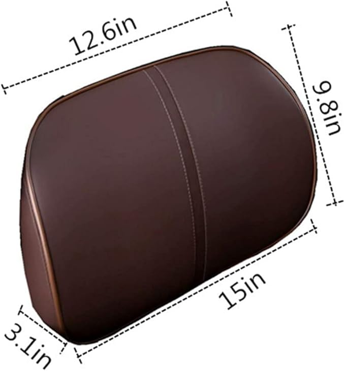 ZHONGLI Memory Foam Lumbar Support Pillow-Middle/Lower Back Support Cushion-Used for car Seats, Office Chairs, recliners, etc. (Brown)