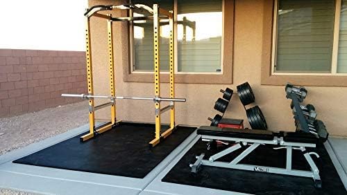 American Heavy Duty Stall Tiles - Stable/Horse Tiles - Thick, Durable Rubber Flooring - Solid Black 14' x 20' Set 1/2" Thick (70 Tiles Total)