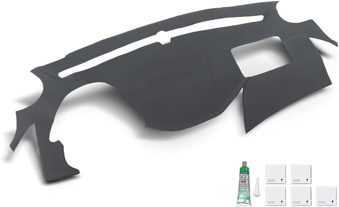 PIT66 Dash Cover Dashboard Bezel, Compatible with Hyundai Sonata 2011 2012 2013 2014 Dark Gray Instrument Panel