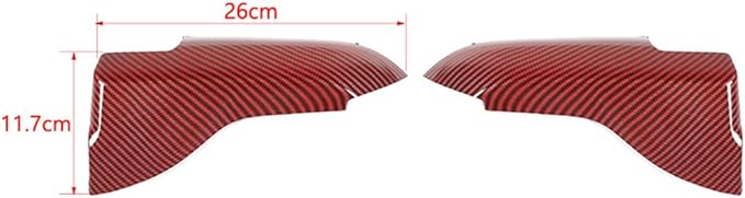 Door Armrest Panel Trim Cover Inner Door Handle Frame Sticker Compatible with Ford Mustang 2015-2025 Interior Accessories (Carbon Fiber Red)