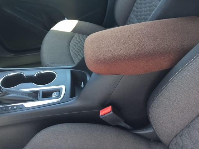 Auto Console Covers- Fits The Chevy Equinox 2018-2024 Center Console Armrest Cover Fleece Fabric (Brown)