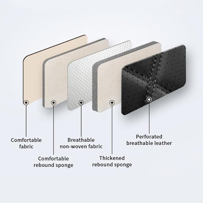 AOMSAZTO Seat Covers Custom Fit for 2022-2024 2025 2026 Toyota Tundra Crewmax Double Cab Breathable Leather Truck Car Front Seat Covers (Black)