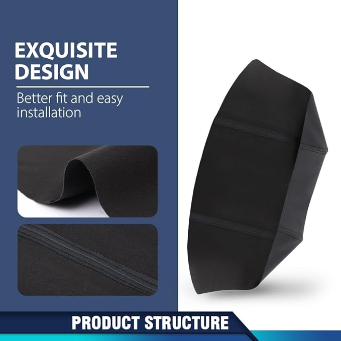 PIT66 Console Lid Armrest Cover Stitch Black Compatible with Ford Explorer 2011 2012 2013 2014 2015 2016 2017 2018