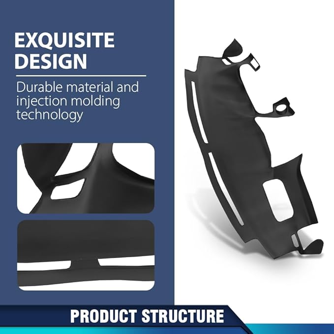 PIT66 Dash Bezel Cover Dashboard Panel Compatible with LX RX330 2004-2006/ LX RX350 2007-2009/ LX RX400h 2006-2008 Black