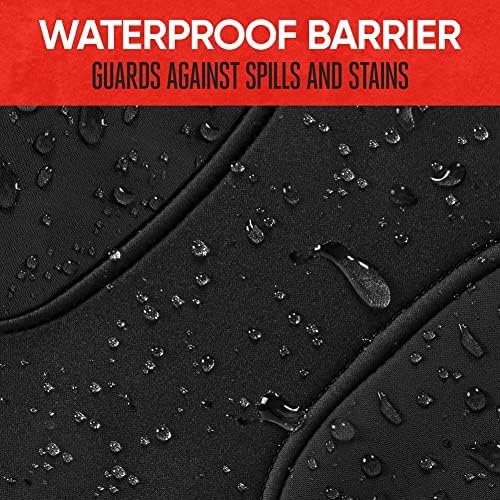 Motor Trend AquaShield Waterproof Front Seat Covers, Black Seat Covers for Cars – Neoprene Front Car Seats Cover, SUV Seat Covers Protector - Car Interior Cover for Auto, Trucks, & Dog Owners