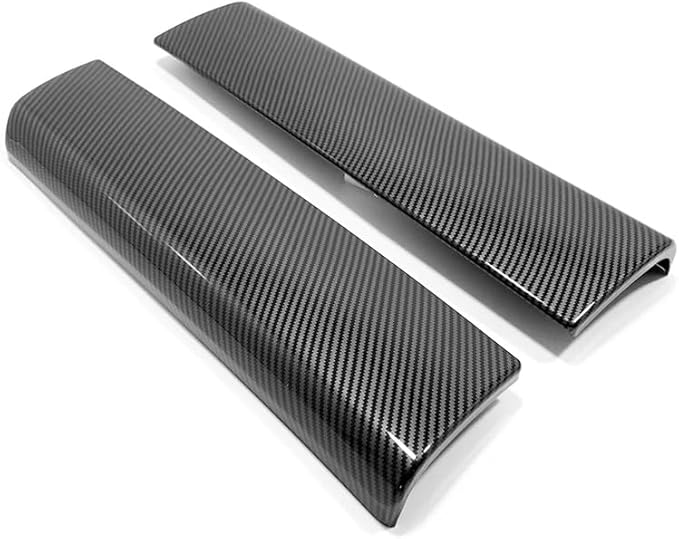 Auto Parts Compatible with Nissan New Rogue 2021 2022 2023 2024 2025Inner Center Console Armrest Box Cover Trim Protector Cap (Carbon Fiber Pattern) ABS 2PCS