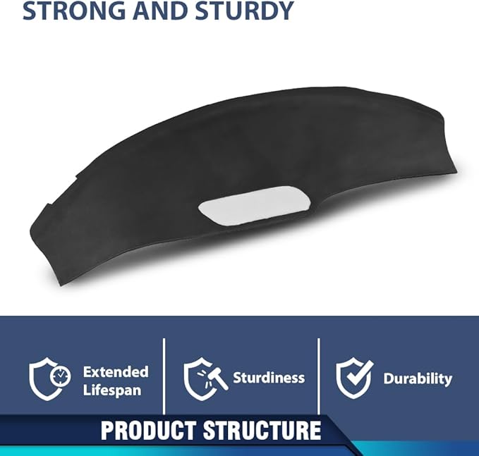 PIT66 Dash Cover Dashboard Bezel Compatible with Pontiac Firebird 1993 1994 1995 1996 Black Instrument Panel