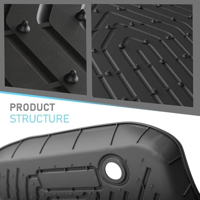 TPE Floor Mats Fit Ford Focus 2012-2018 1st and 2nd Row Truck Accessories Cargo Liners All Weather Protection 3PCS