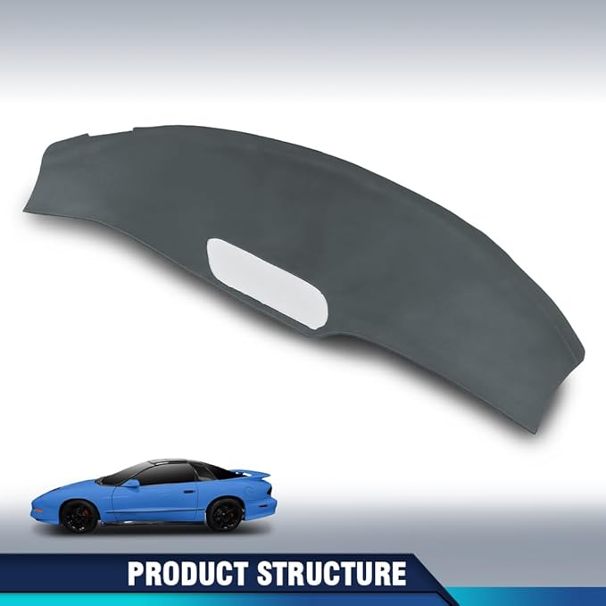 PIT66 Dash Cover Dashboard Compatible with Pontiac Firebird 1993 1994 1995 1996 Dark Gray Instrument Panel