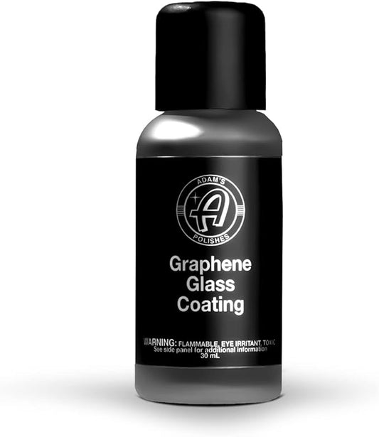 Adam's Polishes Graphene Glass Coating (30ml) - Advanced Rain Windshield Water Repellent for Cars, Shower Doors Mirrors and Other Glass Surfaces | Long Lasting Hydrophobic Graphene Ceramic Coating