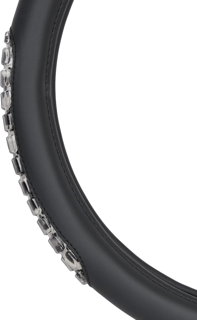 Flying Banner car Steering Wheel Cover Gel Massage Velvet Cool Warm Universal Size 15 inches SUV Truck Anti Slip Odorless Summer Winter (Black Gray Leopard Print, Gel Massage)