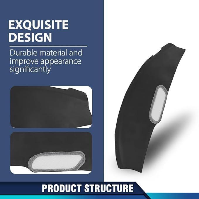 PIT66 Dash Cover Dashboard Bezel Compatible with Pontiac Firebird 1993 1994 1995 1996 Black Instrument Panel