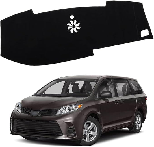XITER Polyester Dashboard Cover Mat Carpet Dash Nonslip Sun Shade Mat Compatible For Toyota Sienna 2015 2016 2017 2018 2019 2020