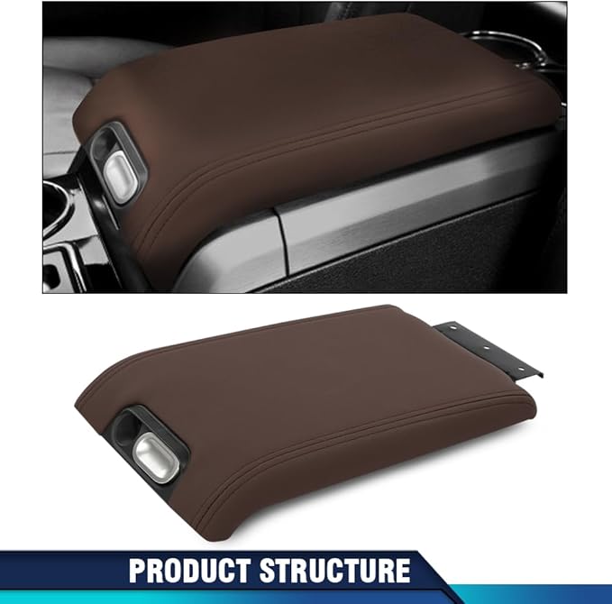 PIT66 Center Console Armrest Lid Cover Compatible with Ford F150 2009-2014/Fit Lincoln Mark LT 2010-2014, Fit for Flow Through Consoles Only 9L3Z1506024CC